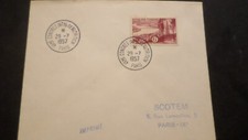 MARCOPHILIE FRANCE29.7.57 CACHET LETTRE CONGRES INT. NUTRITION VF LETTER