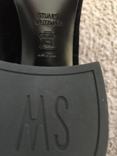 NEW STUART WEITZMAN BLACK OVER THE KNEE LOW JACK OTK VELVET BOOTS SIZE 9 M - Picture 8 of 10