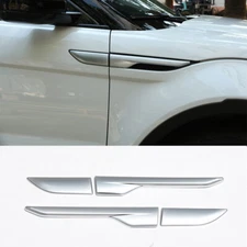 Silver Side Fender Air wing Vent Cover Trim For Range Rover Evoque 2012-2018