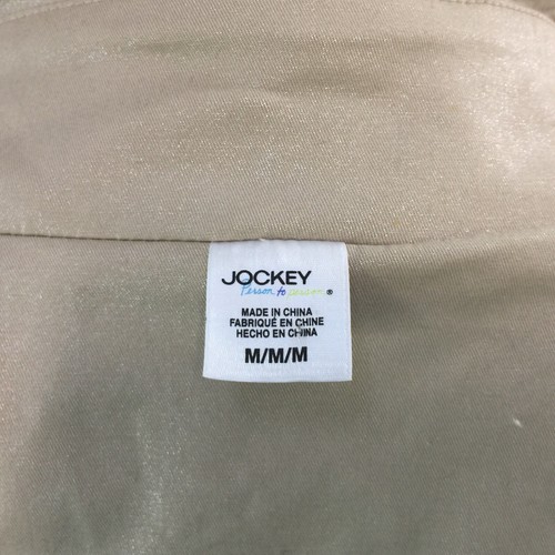 Jockey Women Sz M Lightweight Double Breasted Beige With A Sparkle Coat Washable - Picture 8 of 11