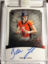 Drew Lock 2019 Flawless /15 Auto RC Red Rookie Shadow Signatures SP Broncos