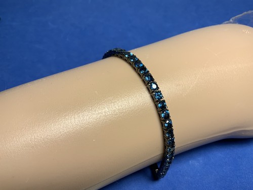 Effy London Blue Topaz Tennis Bracelet 7.25” - Picture 2 of 10