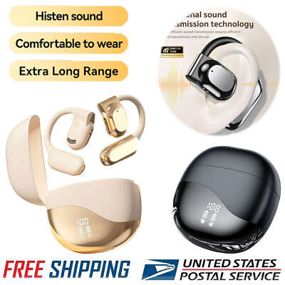For iPhone 11 Pro Max 13 12 Mini Open Ear Headphones Bluetooth Ear-Hook Headset
