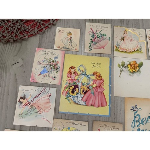 Tarjetas de baby shower surtidas vintage recetas y juegos escritos a mano - Imagen 2 de 13