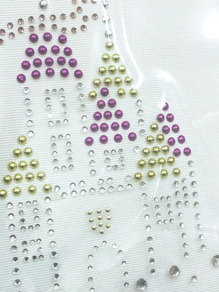 Princess Castle estrás transferencia hierro-en cristales transparentes oro rosa estrás Foto 3 de 4