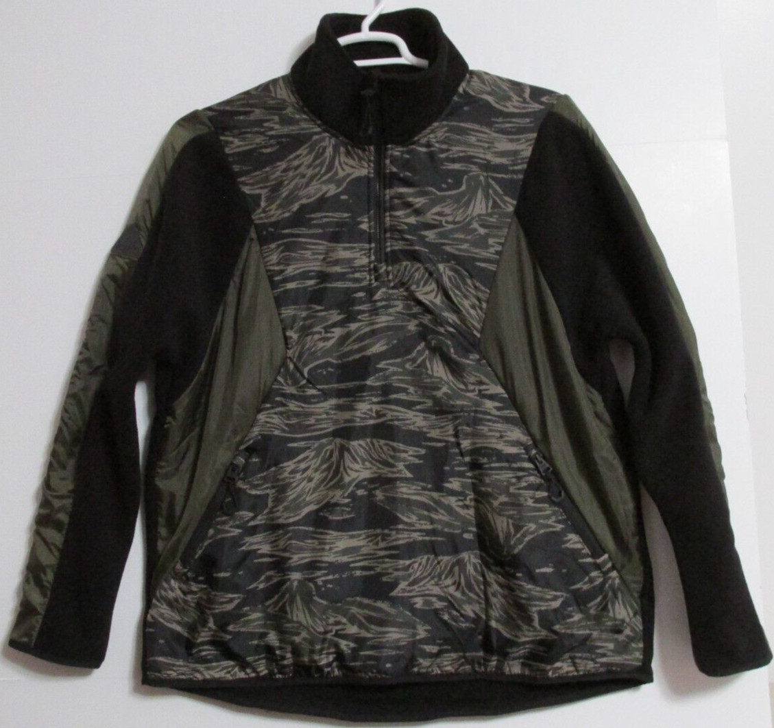Men's Superdry Desert Alchemy Block 1/2 Zip Jacket Black/Olive Size XL