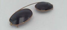 Vintage Elle EL25 Bronze Metal Oval Clip-On Hong Kong Sunglasses Frames