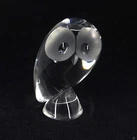 Vintage Steuben Crystal Donald Pollard Designed Owl Figurine Paperweight 5.5" T