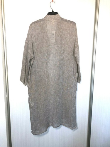 NWT Eileen Fisher Natural Organic Linen Gauze 3/4 Sleeve Hi Low Jacket Sz M - Picture 7 of 8
