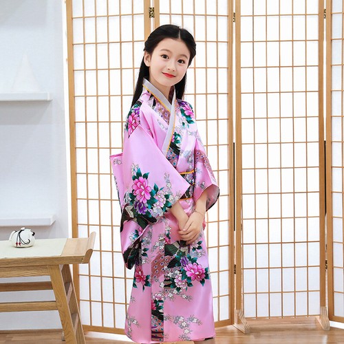Japanese Girls Kimono Robe Chinese Silk Satin Bathrobe Sleep Robes Plus Size - Picture 9 of 10