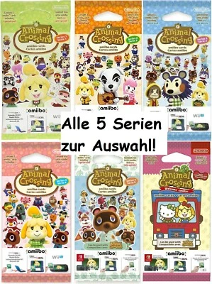 NINTENDO 1 Animal Crossing Original Amiibo Karten Booster Pack Serie 1 2 3 4 5 Auswahl EU
