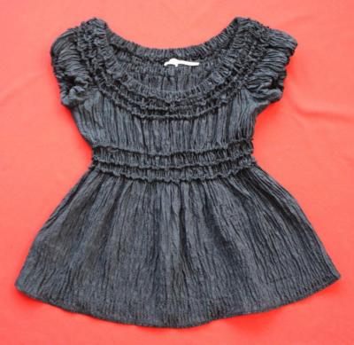 LEON MAX ~ Ltd Ed Juniors Women Silk Short Sleeve Blouse ~ Size XS EXTRA SMALL