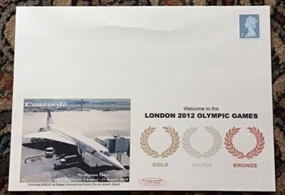 Concorde Die Olympischen Jahre London 2012 Sammlerstück & unadressierter Umschlag/Hülle