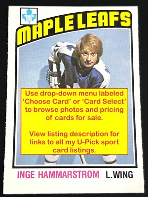 Hockey 1976-77 O-Pee-Chee OPC - ( 76-396) - U PICK - Vintage Cards - VG to MINT