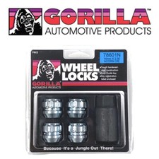 Gorilla Open End Wheel Locks Chrome 14mm X 2.0 Thread Bulge Acorn Lug Nut 78601n