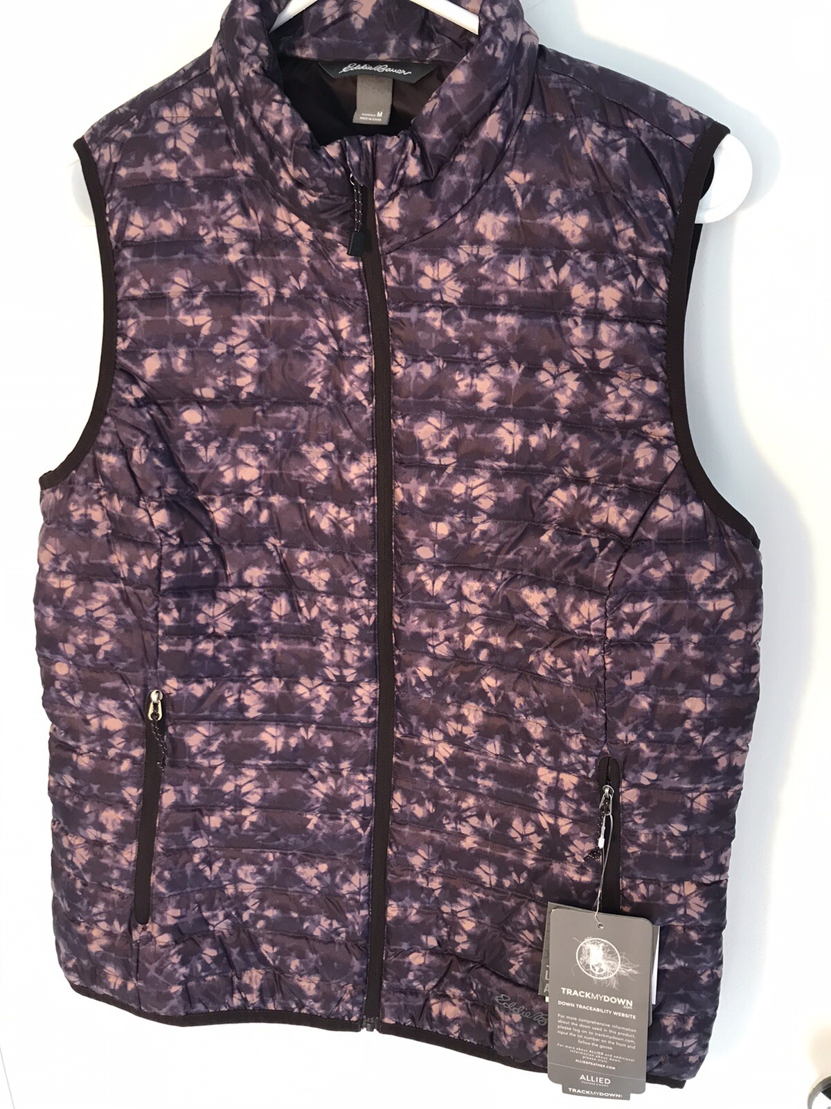 Eddie Bauer EB700 Down Vest Women's Medium M StormRepel Track My Down