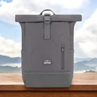 Bike Pannier Bag Johnny Urban Medium Roll Top Bike Bag Rucksack Grey