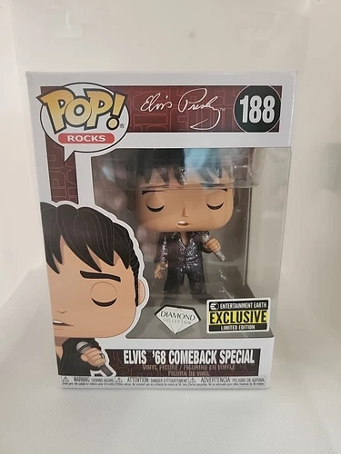 Funko Pop! Elvis '68 Comeback Special Diamond #188 LE w/Protector