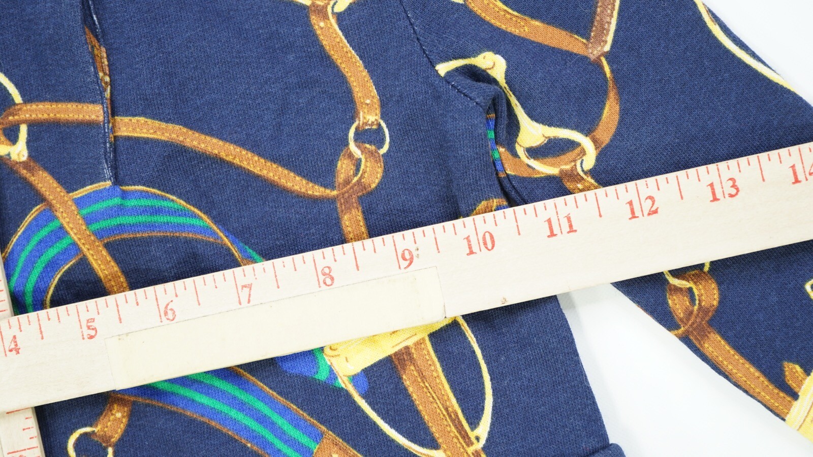 Rare Vintage RALPH LAUREN Equestrian Stirrups All Over Print T Shirt 90s NWT 18M image 8