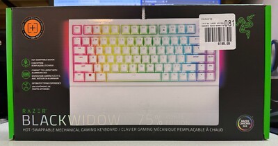 Brand New White Razer Blackwidow v4 Hot Swappable Mechanical Gaming keyboard