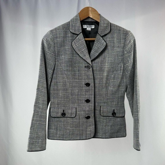 Pendleton Virgin Wool Silk Blend Button Front Twe… - image 1