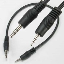 Lot50 1ft/12"short adaptor Cable/Cord 2.5mm Male 1/8" 3.5mm Male Stereo/Audio SH