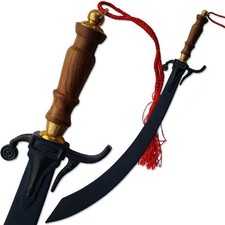 BELLY DANCE BALANCED SICMITAR Black Finish w/ Natural Wood Hand