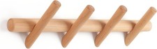 Wooden Coat Rack Wall Mounted  Modern Wood Coat Hooks for Entryway, Bedroom,