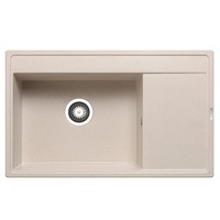 Pyramis Granit KüChenspüLe 79X50 Cm SpüLbecken Links Beige SpüLe & AbtropffläChe