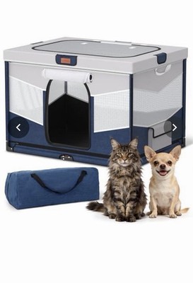 Foldable Dog Playpen for Small Dogs, Indoor/Outdoor Puppy Cat Playpen with Remov