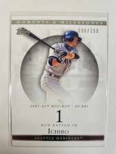 Ichiro Seattle Mariners MLB 2007 Topps Moments & Milestone #/150 🔥