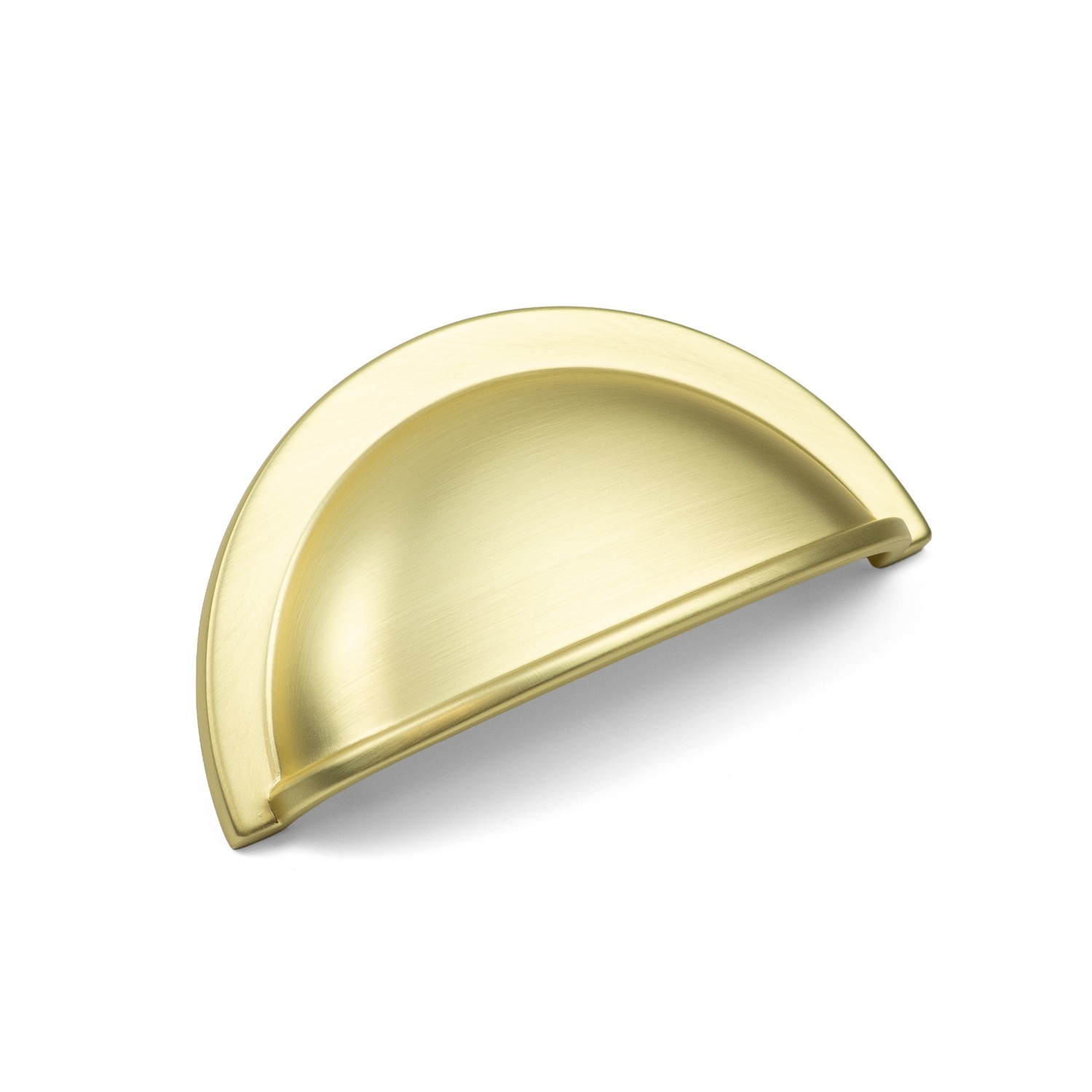 Kitchen Cupboard Cup Handle Brushed Brass Gold Furniture Door Drawer Pull Knob
