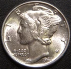 1941 Mercury Dime - Uncirculated Mint State Coin