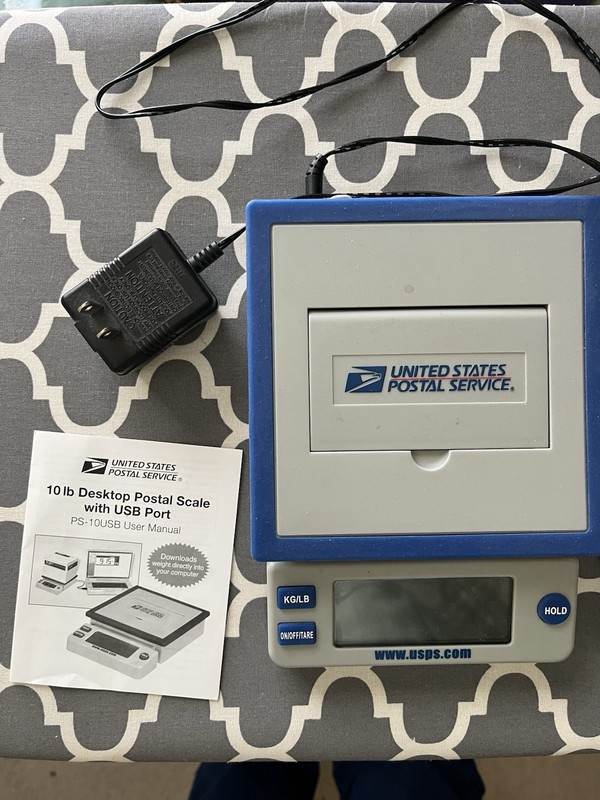 10 Lb Desktop Postal Scale with USB Port Ac/Dc Power Adapter