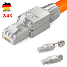 2/4pcs CAT7 Netzwerkstecker RJ45 Netzwerk Stecker Verlegekabel AWG23 Werkzeuglos
