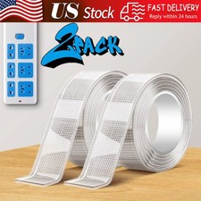 2PC 16FT Transparent Tape Double Sided Traceless Washable Adhesive Invisible Gel
