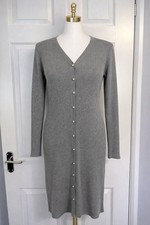 Zara knit Long sleeve dress - size small - grey color - Immaculate condition.