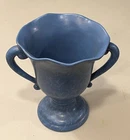 Vintage Red Wing RumRill Pottery Mandarine Line Vase #506 Blue Mottled