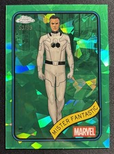 2025 Marvel Topps Chrome Sapphire Mister Fantastic Green Refractor /99 #89