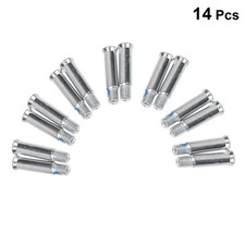 14Pcs Skates Axle Nuts and Screws Silver Durable Replacement Parts