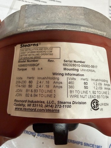 Rexnord / STEARNS 105603100BQF