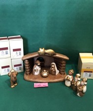 Thun Capanna Con Natività, 3 Re Magi E 2 Cammelli Bianco Presepe Classico