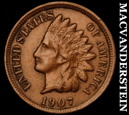 1907 Indian Head Cent-Extra Fine Scarce Better Date No Reserve #i3802