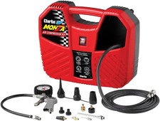 Portable Oil-Free Air Compressor 1.5HP 8 Bar Lightweight Compact for Home Garage