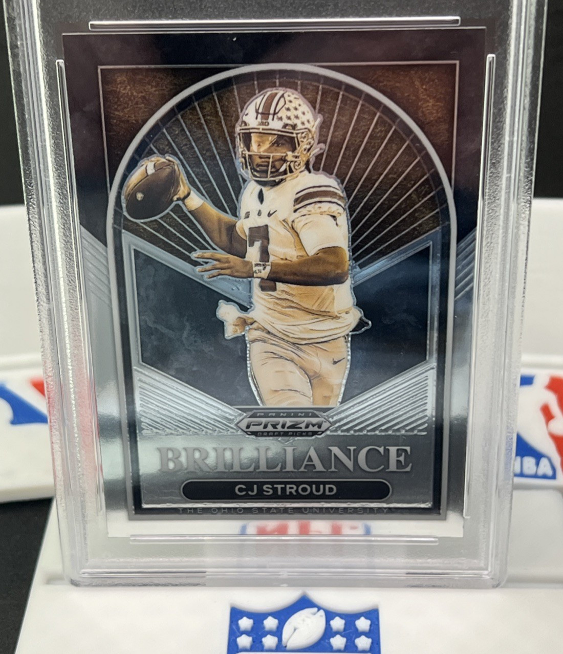 2023 Prizm Draft Picks CJ Stroud Brilliance RC #BR-17 PSA 9 HOU Texans Rookie SP view 3