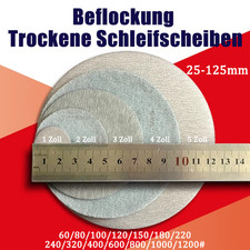 1"-5"Zoll Beflockung Trockenschleifscheiben Selbstklebend Schleifpapier Pads