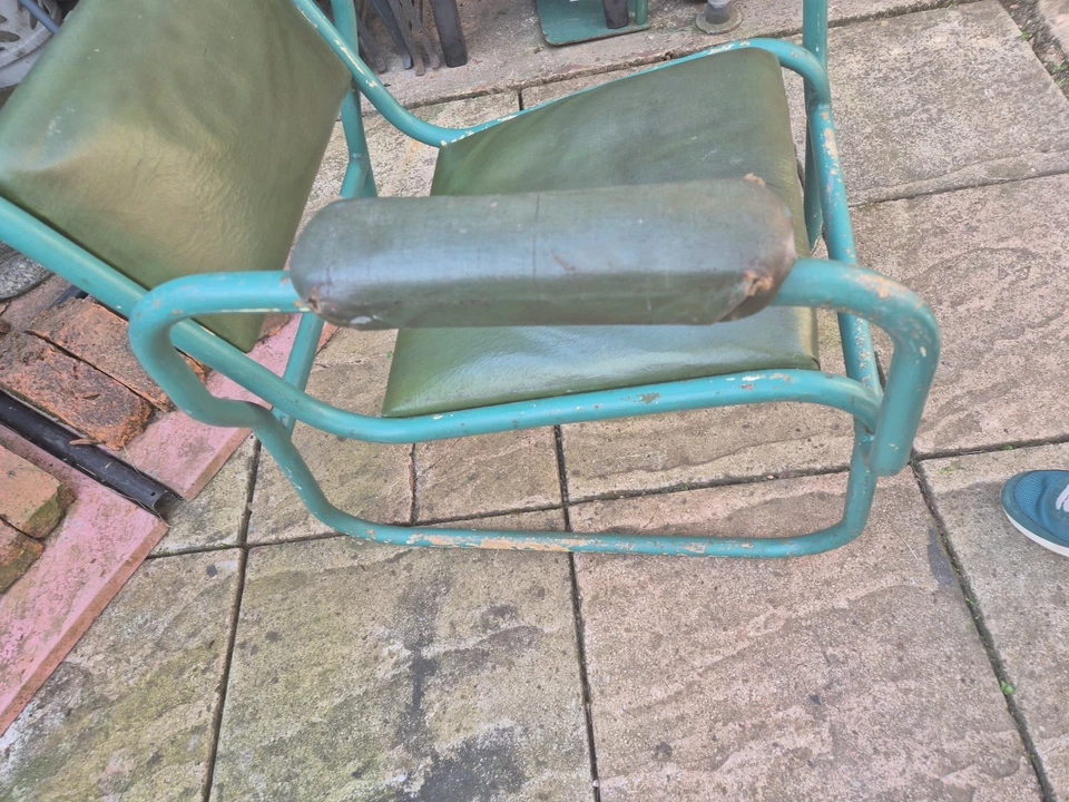 Rare Bauhaus 1940s Brutalist Metal Chair - Image 4 of 4