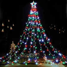 Blctec Outdoor Christmas Lights 344 LED Christmas Star Lights with 9 Strands 11.