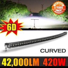 20 26 32 38 44 50 Single Row Slim Curved Led Work Light Bar 4wd Offroad Truck