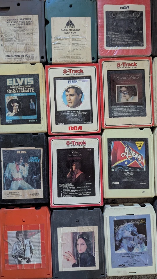 Vintage Lot 34 8 Track Tapes ELVIS PRESLEY ALABAMA BARRY MANILOW PATSY CLINE ETC - Image 3 of 4